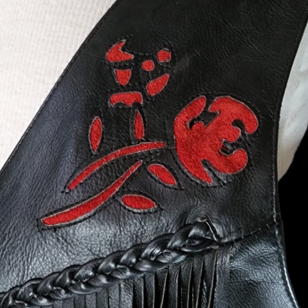 BIKER'S LEATHER STUFF Lady Rider Black Vest Plus Size 3XL - Picture 10 of 16